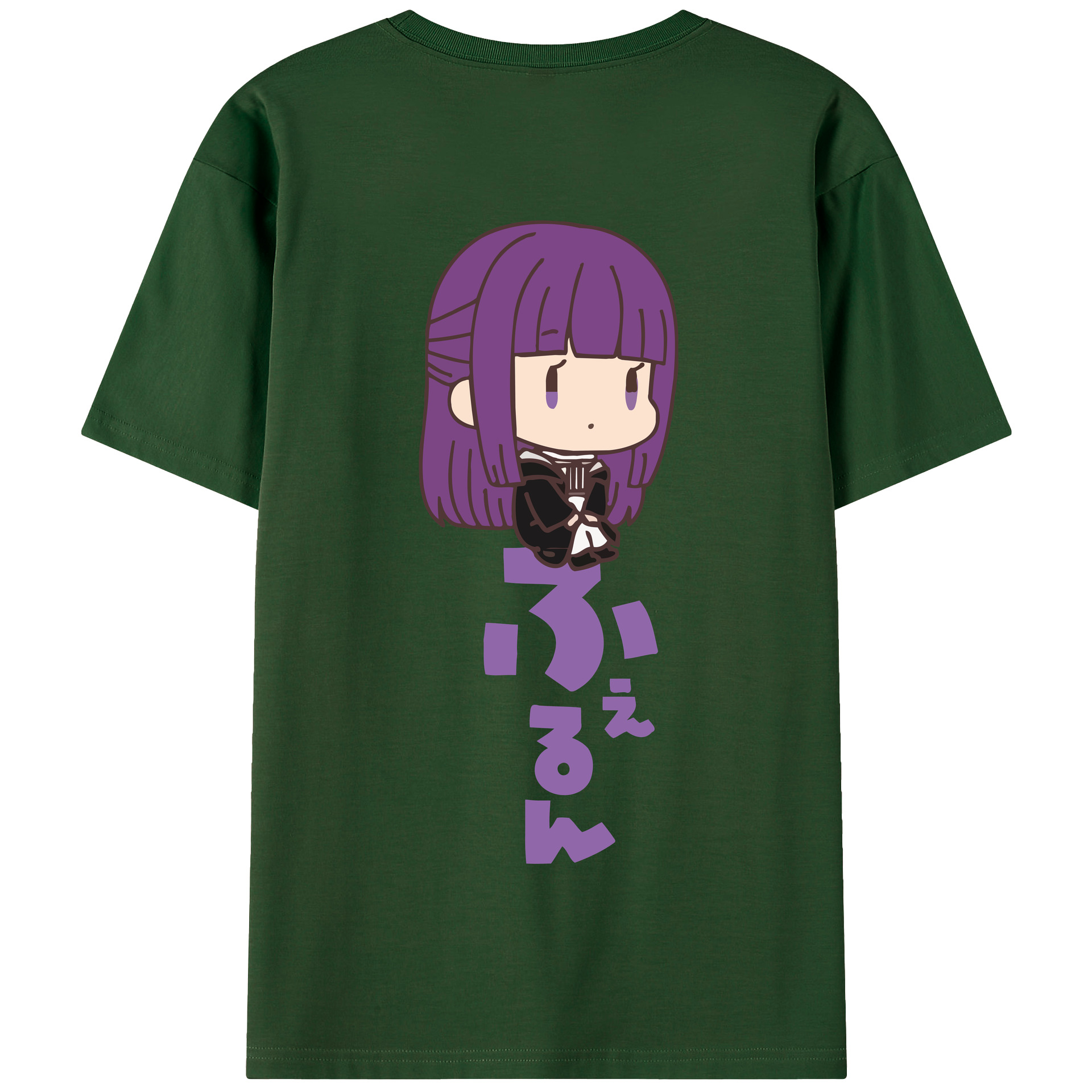 （画像用） 葬送のフリーレン Frieren 綿100％半袖Tシャツ（背面プリント）